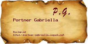 Portner Gabriella névjegykártya